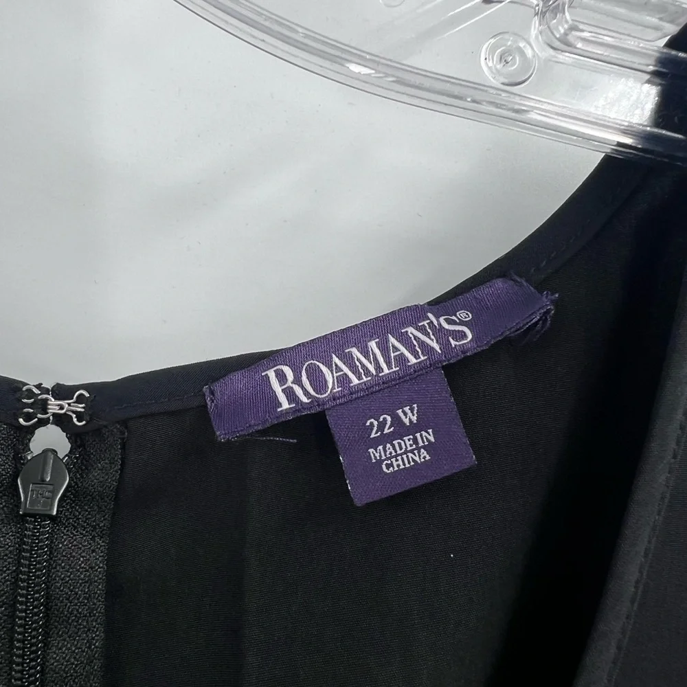Roaman's Women's Plus Size Roll Tab Jacket Dress new 22w - Picture 7 of 8